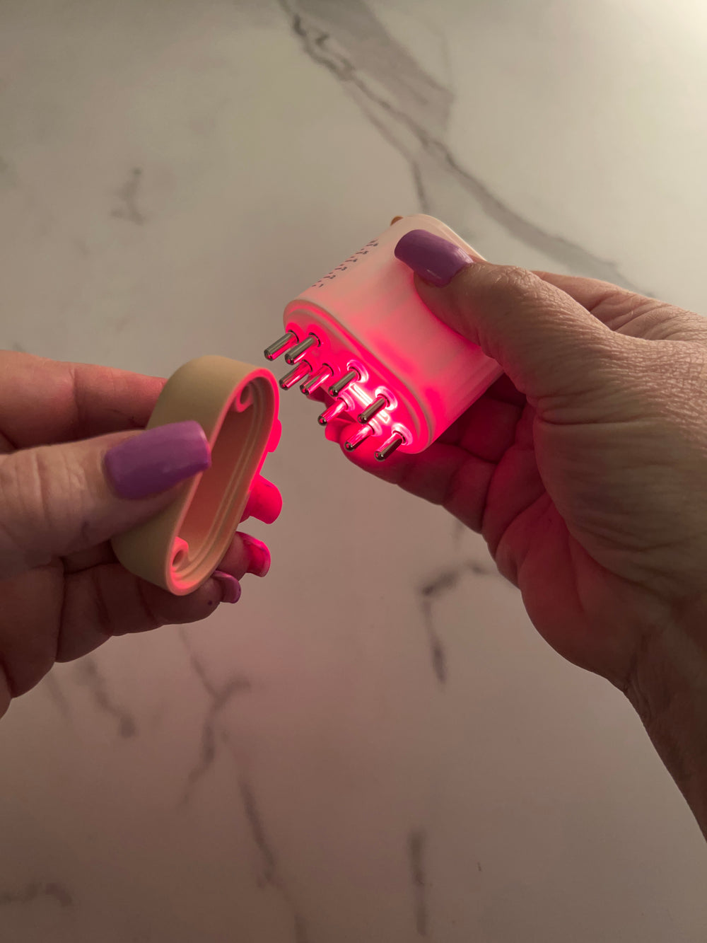 Rechargeable Massage Brush with LED Therapy